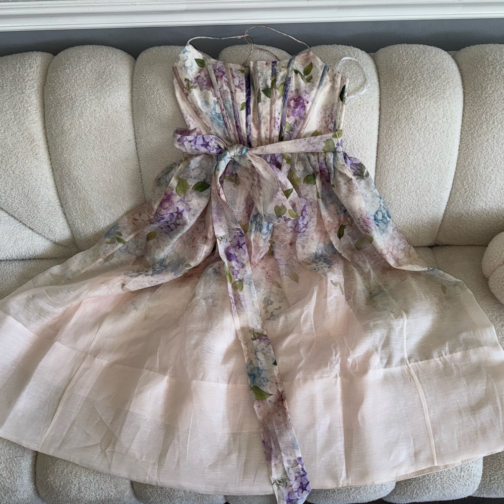 Zimmermann illuminati Floral Spaghetti Strap Dress size 2 fits medium - Picture 5 of 12